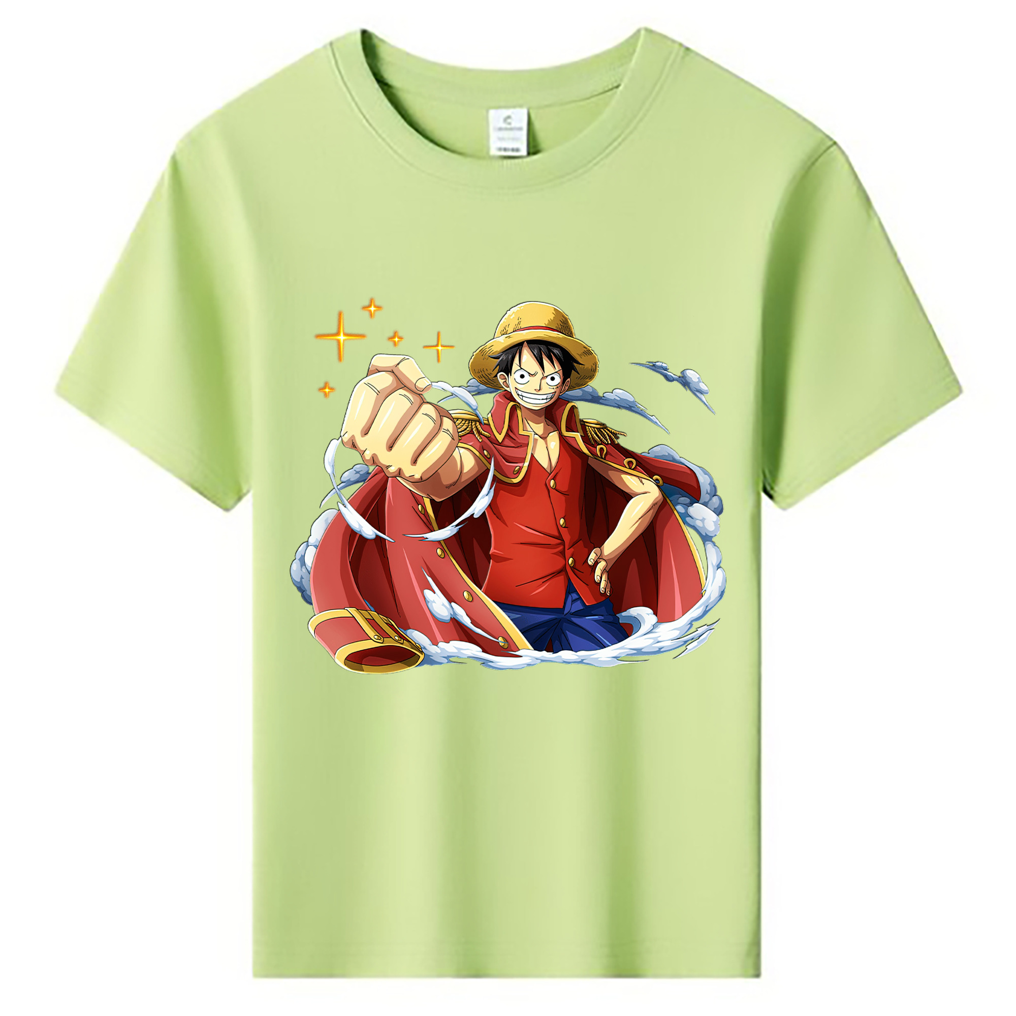 ワンピース モンキー・D・ルフィ ONE PIECE Monkey D. Luffy 綿100％キッズTシャツ（フロントプリント）